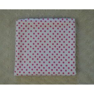 Parent's Choice Pink White Polka Dot Baby Receiving Blanket Flannel Cotton